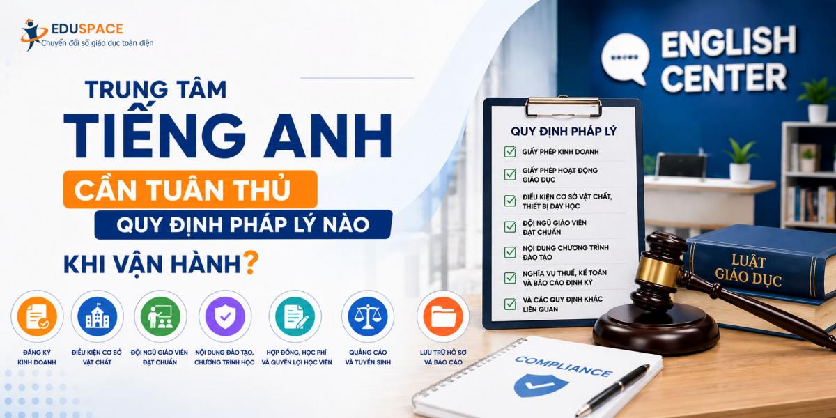 Trung tâm tiếng Anh cần tuân thủ quy định pháp lý nào khi vận hành?