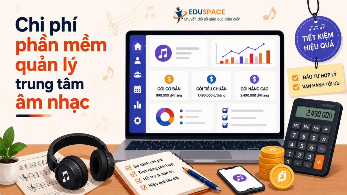 Chi phí phần mềm quản lý trung tâm âm nhạc