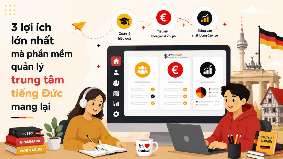 lợi ích của phần mềm quản lý trung tâm tiếng Đức
