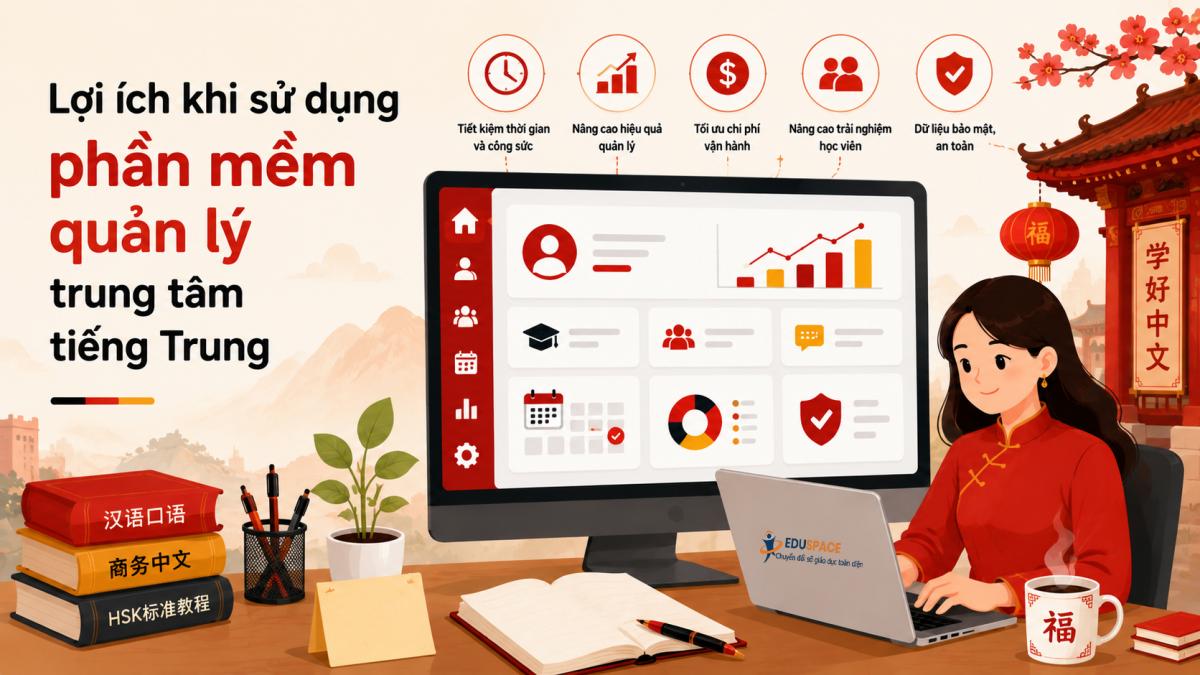 lợi ích của phần mềm quản lý trung tâm tiếng trung